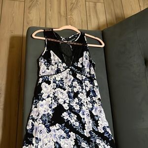 Mink pink floral maxi dress